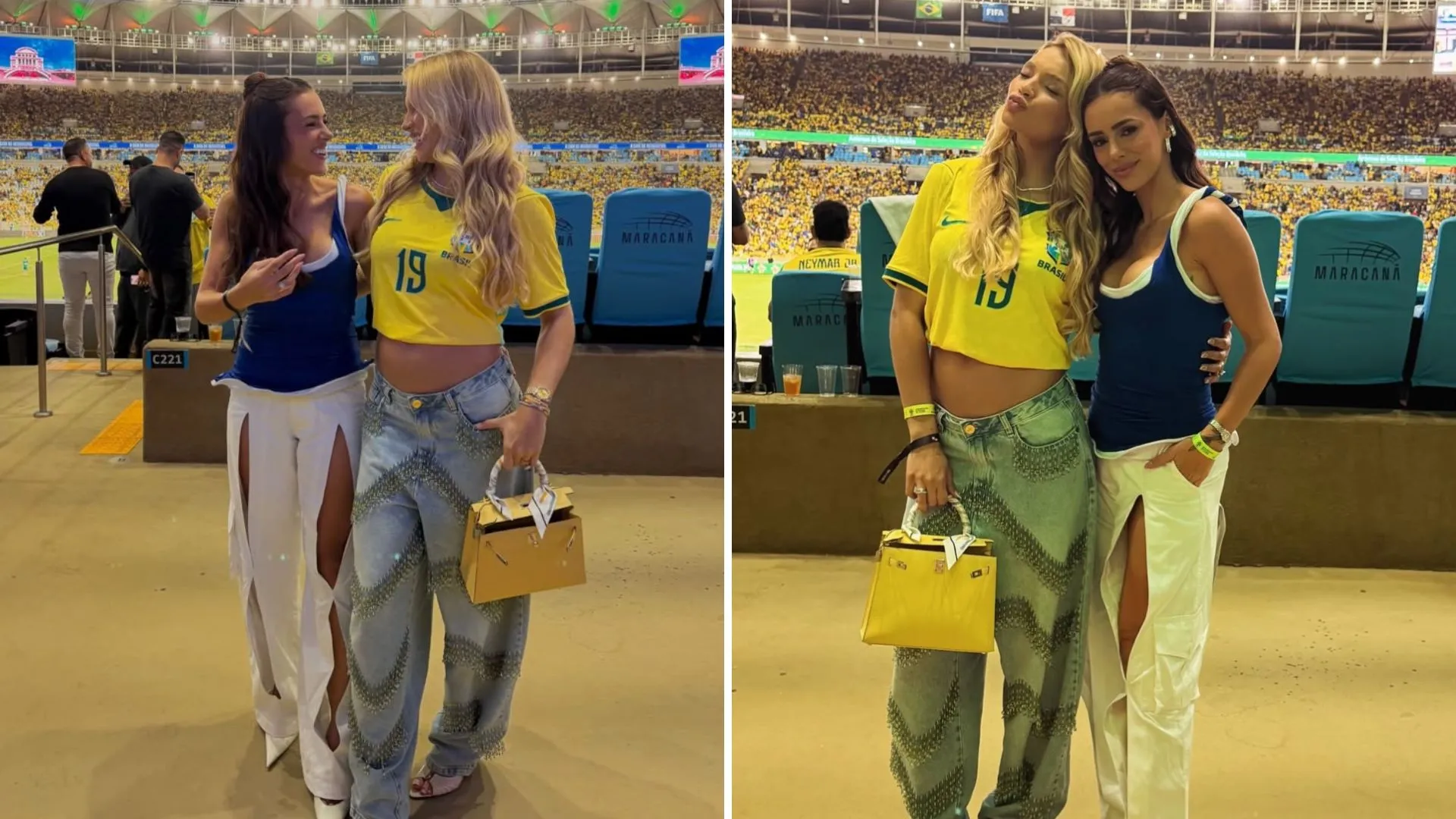 Bruna Biancardi assiste Seleção no Maracanã com Gabriely - Imagem do artigo