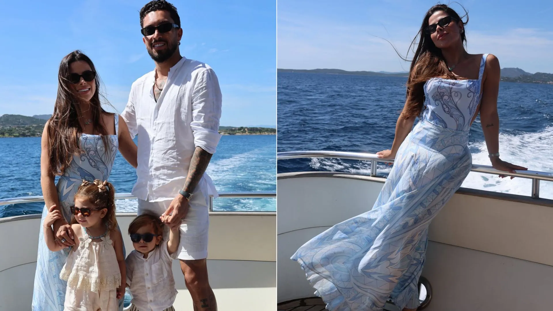 Esposa de Alex Telles encanta web com fotos na Sardenha - Imagem do artigo