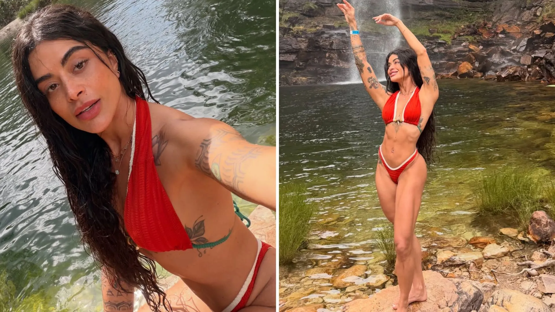 Aline Campos biquíni: ex-BBB faz ensaio em cachoeira - Imagem do artigo