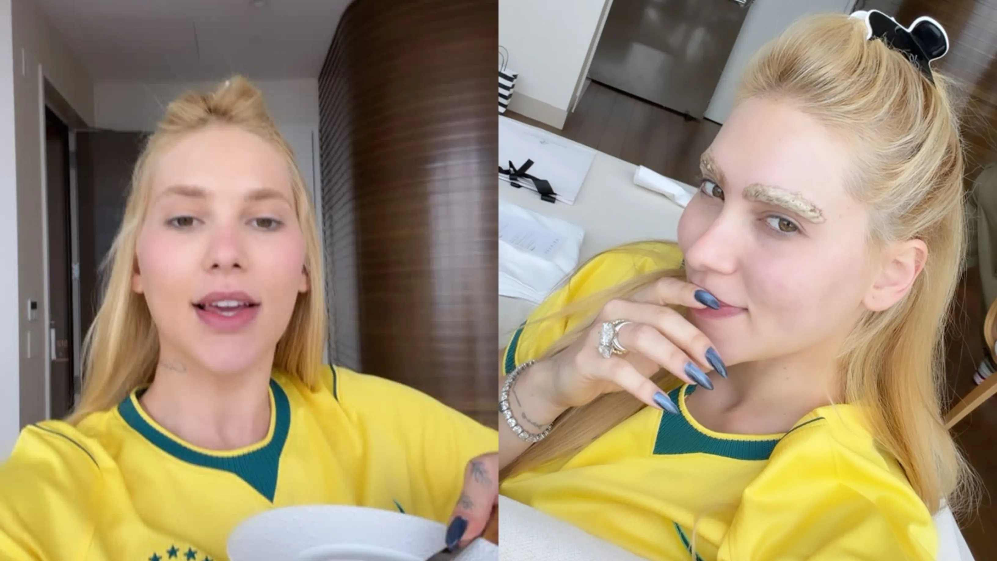 Virginia Fonseca descolore sobrancelhas horas antes de jogo - Imagem do artigo
